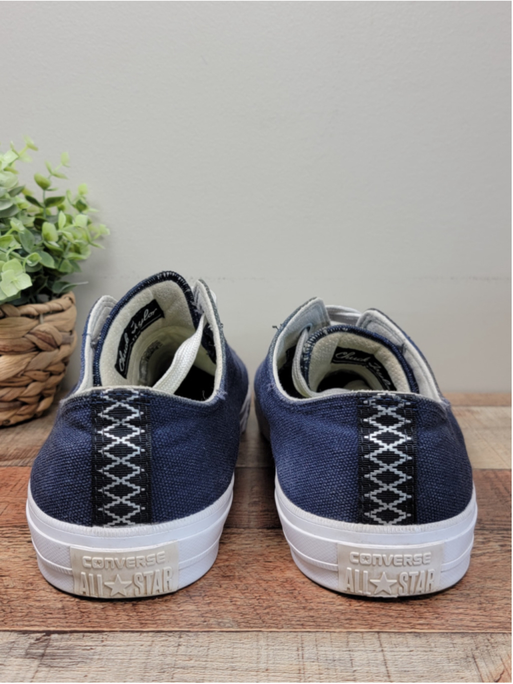 Converse 12 Chuck Taylor II Low Top Ox Dark Blue Canvas Sneakers All Star CTAS - Picture 9 of 13